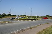 Roundabout above the A30 - Geograph - 189359.jpg