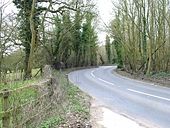 Looking SE along the Hythe Road, A261 - Geograph - 368711.jpg