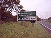 Northop Hall sign on A55 - Coppermine - 15480.jpg