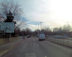 A329 approaches the Running Horse Roundabout - Geograph - 3326023.jpg