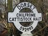 Cattistock- detail of Cattistock Halt signpost - Geograph - 2244433.jpg