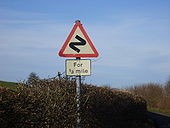 Series of bends sign - Coppermine - 17105.JPG