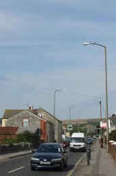 Tall concrete streetlights, Weymouth Dorset - Coppermine - 7644.jpg
