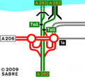 Littlebrook Interchange as it was in 1993.