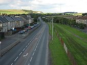 Old A8 (B7066) Salsburgh, from pedestrian bridge July 07 - Coppermine - 14167.JPG