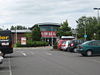 Car park and entrance at Stafford Services on the M6 south - Geograph - 1435262.jpg