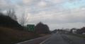 Approaching Todhills service area in February 2005.