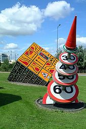 Cardiff road sign sculpture 7 - Coppermine - 631.jpg