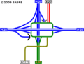 The current layout of the interchange.