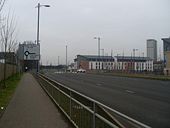 Approaching a roundabout on New Rutherglen Road - Geograph - 1167945.jpg