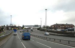 End of the M 62 - Geograph - 1538999.jpg