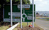 Roundabout sign, Newtownards - Geograph - 1735853.jpg