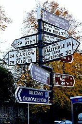 Kilkenny - Signs at intersection of R700 and N10 - Geograph - 1643604.jpg