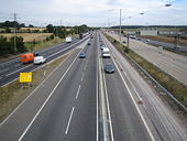 M1 Motorway at Junction 6a - Geograph - 565605.jpg