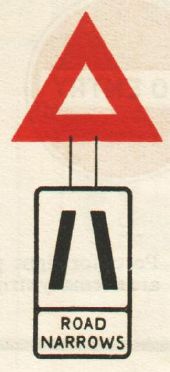 1954 Highway Code - Road narrows.jpg