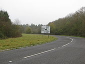 Bend in the A4095 as it approaches the junction with the B430 - Geograph - 1588527.jpg