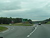 A40 becomes the A449 and the A40 turns off here - Geograph - 1455636.jpg