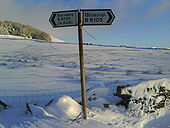 B6105 road sign, Woodhead Road - Geograph - 1665399.jpg
