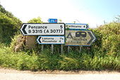 Road signs, Boskenna Cross - Geograph - 864217.jpg