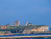 Tynemouth Priory from Coast Road, the A183, South Shields - Geograph - 252138.jpg