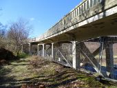 B863 Kinlochleven Viaduct - line of old tramway below viaduct.jpg