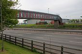 Footbridge at Rothersthorpe Services - Geograph - 790411.jpg