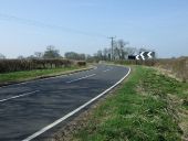 Sharp bend in the road towards Black Callerton - Geograph - 4422384.jpg