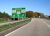 Approaching Inveralmond roundabout from the west on the A9 - Geograph - 264881.jpg