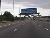 Junction 23 on the M4 heading east - Geograph - 1460210.jpg
