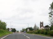 The A509 approaching the junction with the B127 at the southern outskirts of Derrylin - Geograph - 2686738.jpg