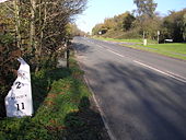 Milepost on Great North Rd - Geograph - 80581.jpg