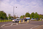 Roundabout and junction of Cannon Hill, Southgate, London N14 - Geograph - 791059.jpg