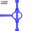 The current layout of the interchange.