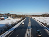 Looking north over the A61 - Geograph - 1651571.jpg