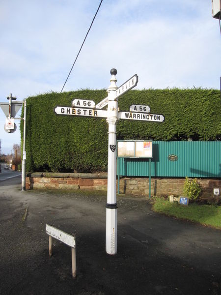 File:Old signpost in Mickle Trafford - Geograph - 1669453.jpg
