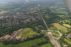 A3 junction at Bramshott- aerial 2015 - Geograph - 4526017.jpg