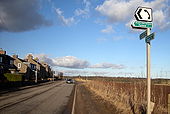 Signpost at Trinity Village, Brechin depicting Brechin Path Network and Telephone - Geograph - 1705438.jpg