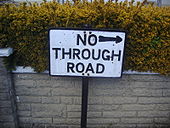 No Through Road sign Kingsbury, London NW9 - Coppermine - 21402.JPG