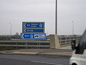 Entry to motorway sign - Coppermine - 4720.JPG