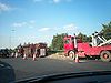 Turnovered truck at A1(M) J17.JPG