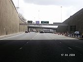 Wallasey Tunnel eastern choice of routes.jpg