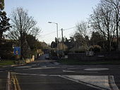 Approaching the mini roundabouts on Highworth high street - Geograph - 1648125.jpg