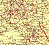 Sheffield--Leeds area from Johnston's Handy Road Atlas of GB & NI - Coppermine - 23647.jpg