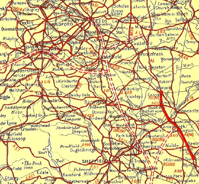 File:Sheffield--Leeds area from Johnston's Handy Road Atlas of GB & NI - Coppermine - 23647.jpg