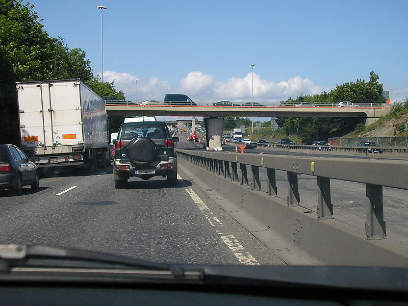 File:M50 Northbound, through upgrade works under J7 - Coppermine - 11928.JPG