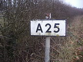 A25 sign Shere Surrey - Coppermine - 21372.JPG