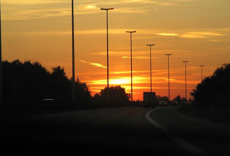 File:Brussels Ring Road at Sunset - Coppermine - 20412.jpg