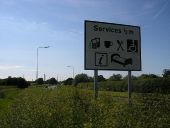 Sign for "Chester Services" on the A5117.jpeg