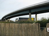 The B4064 crosses the M4 - Geograph - 1700988.jpg