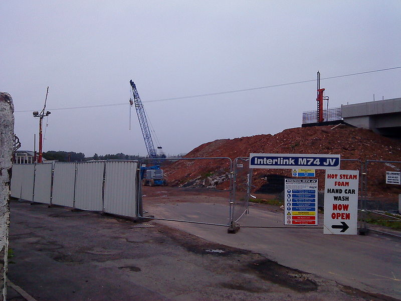 File:M74 Construction at A749 Farmeloan Rd, Rutherglen - Coppermine - 23224.JPG